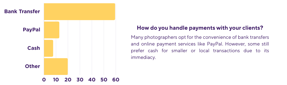 Chart showing preferred payment tools.