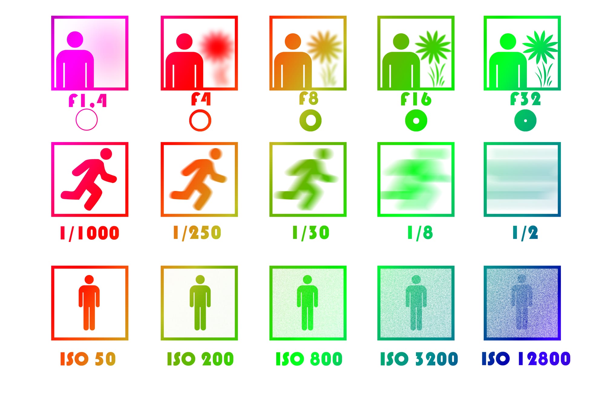 Chart showing ISO information