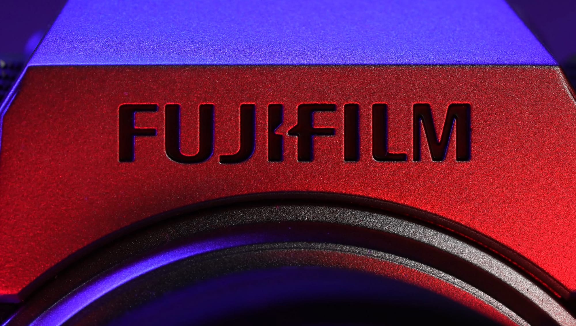 Fujifilm camera in close up
